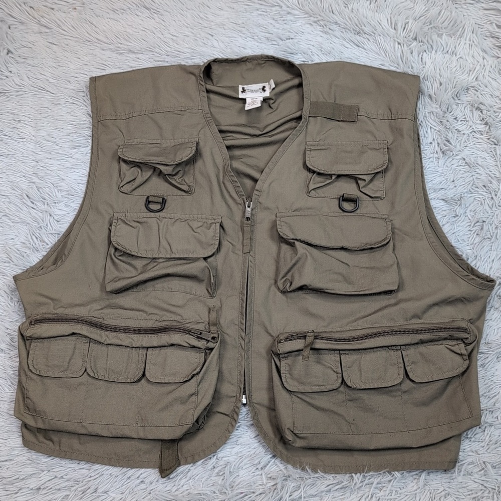 Vintage Herter's Vest Mens 2XL Green Hunting Fishing‎ Game Pouch Sportswear